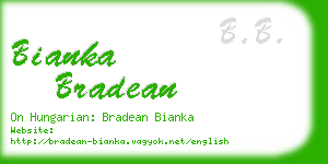 bianka bradean business card